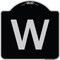 Signmission Sign with Letter W Heavy-Gauge Aluminum Architectural Sign, 18" x 18", BS-1818-22920 A-DES-BS-1818-22920 - alternate 1